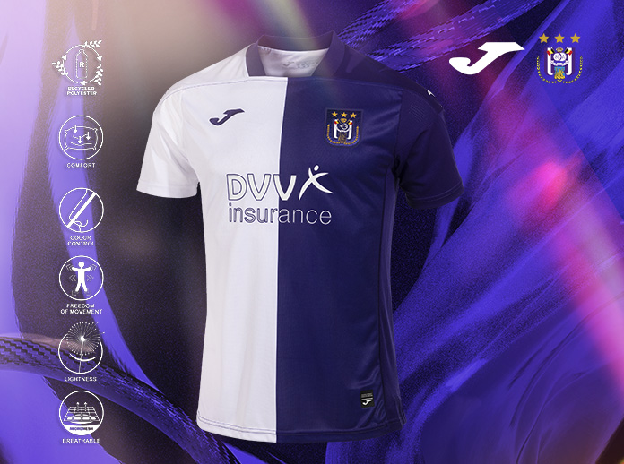 The renewal of the RSC Anderlecht first kit 2023/2024 - Joma World